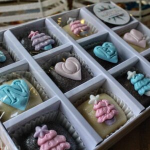 Beautiful Handmade Marzipan Gift Box - NOEL Pastel Colours